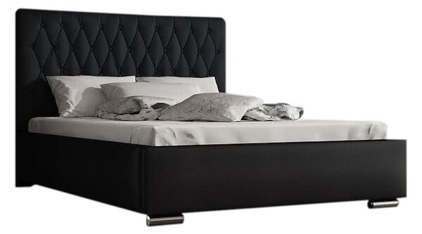 Čalúnená posteľ REBECA + rošt + matrac, Siena01 s gombíkom/Dolaro08, 160x200
