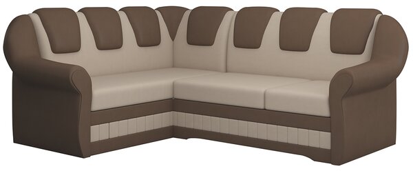 Rohová sedačka s rozkladom a úložným priestorom Latino II L - svetlohnedá / hnedá
