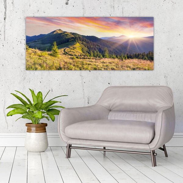Obraz - Lesná krajina (120x50 cm)