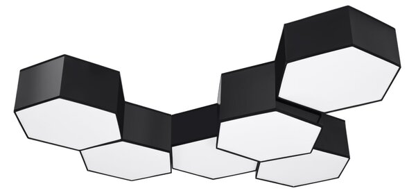 Stropné svietidlo Sunde 2, 1x čierne plastové tienidlo, (biely plast)