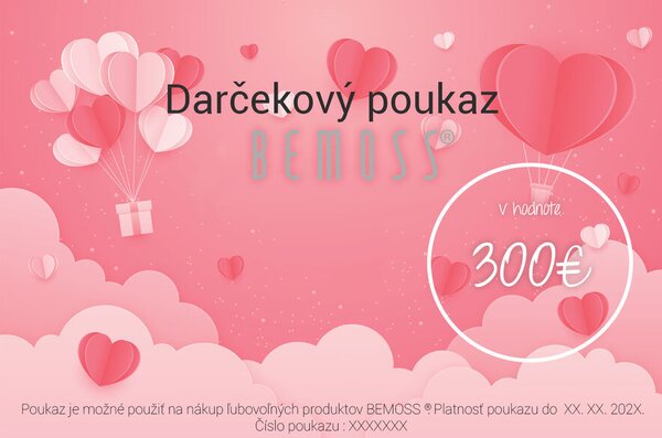 Valentínsky DARČEKOVÝ e-POUKAZ 300€