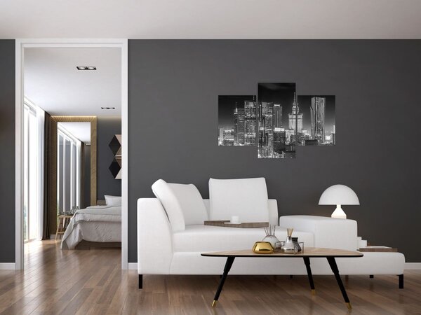 Obraz - Čiernobiely New York (90x60 cm)