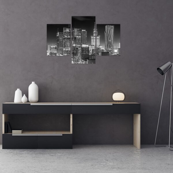 Obraz - Čiernobiely New York (90x60 cm)