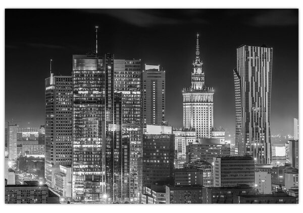 Obraz - Čiernobiely New York (90x60 cm)