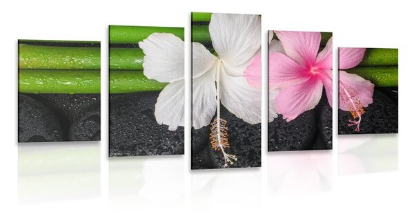 5-dielny obraz wellness zátišie