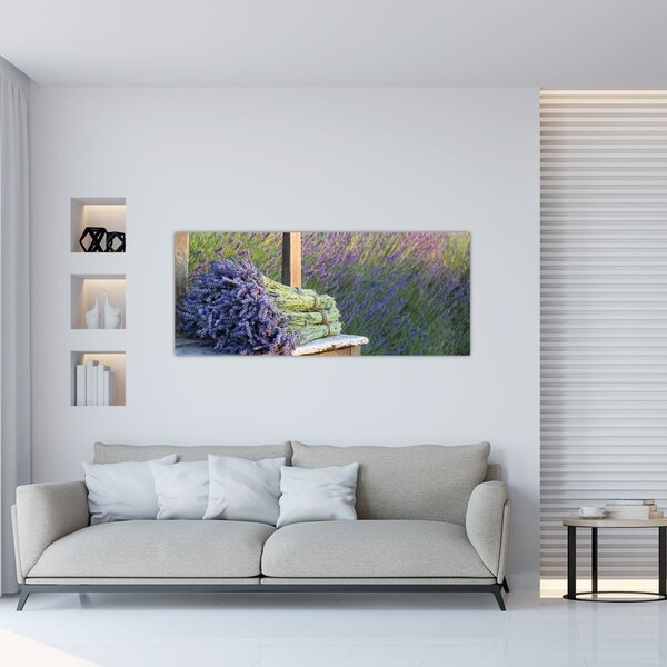 Obraz - Levanduľové zväzky (120x50 cm)