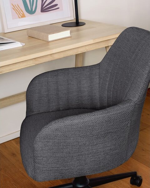 Tmavosivá kancelárska stolička Kave Home Madina