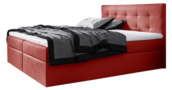 Čalúnená posteľ boxspring BRIGITE + topper, 140x200, jasmine 60