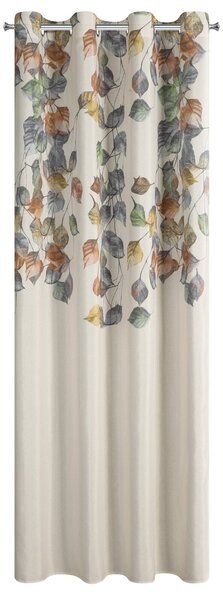 ZÁVES NA KRÚŽKOCH NORA 140X250 CM LISTY