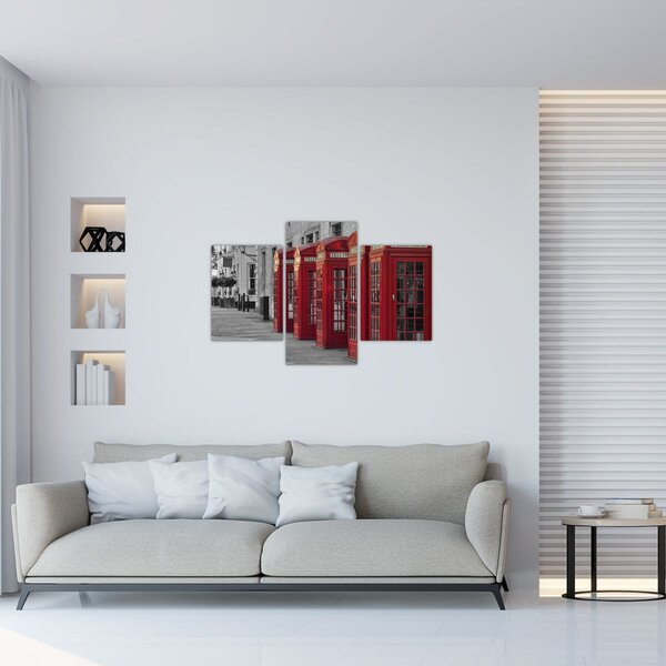 Obraz - Londýnske telefónne búdky (90x60 cm)