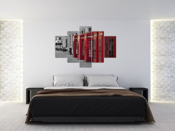 Obraz - Londýnske telefónne búdky (150x105 cm)