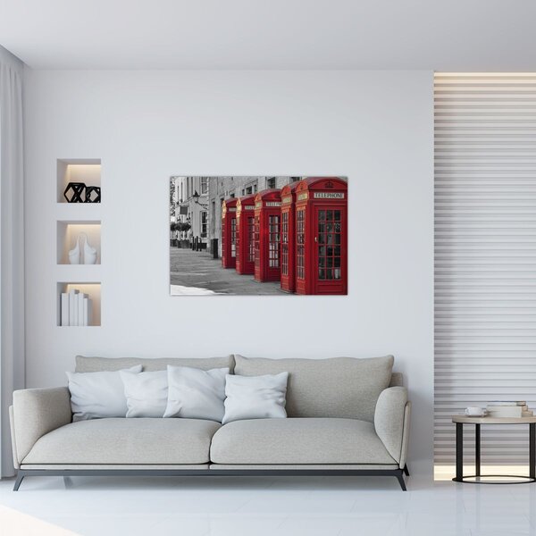 Obraz - Londýnske telefónne búdky (90x60 cm)