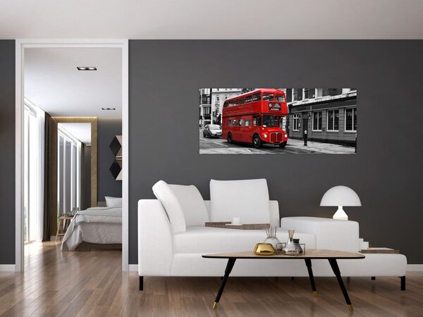 Obraz -Londýn s autobusom (120x50 cm)