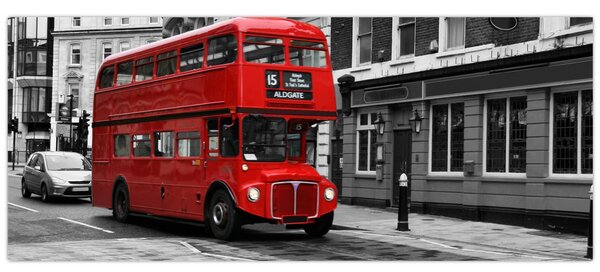 Obraz -Londýn s autobusom (120x50 cm)