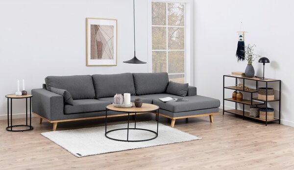 PRÍRUČNÝ STOLÍK, čierna, divoký dub, kompozitné drevo, 40/40/50 cm - Online Only obývacie izby, Online Only