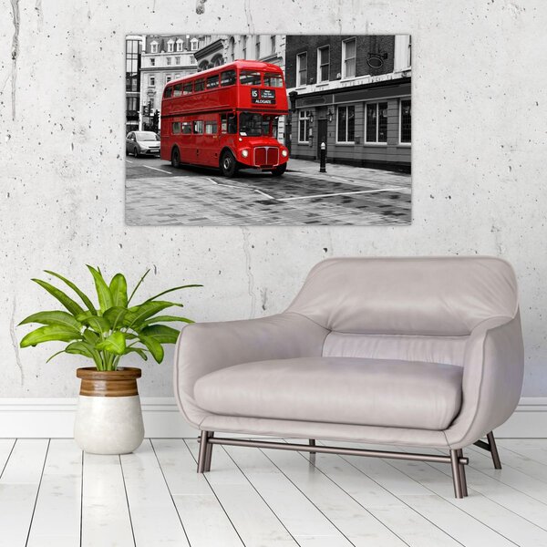 Obraz -Londýn s autobusom (90x60 cm)
