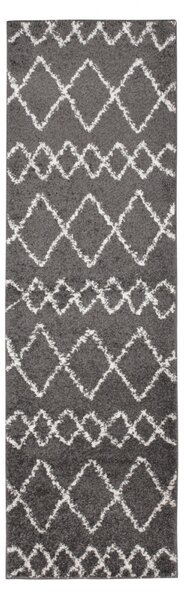 Kusový koberec Shaggy Prata šedý atyp 80x300cm