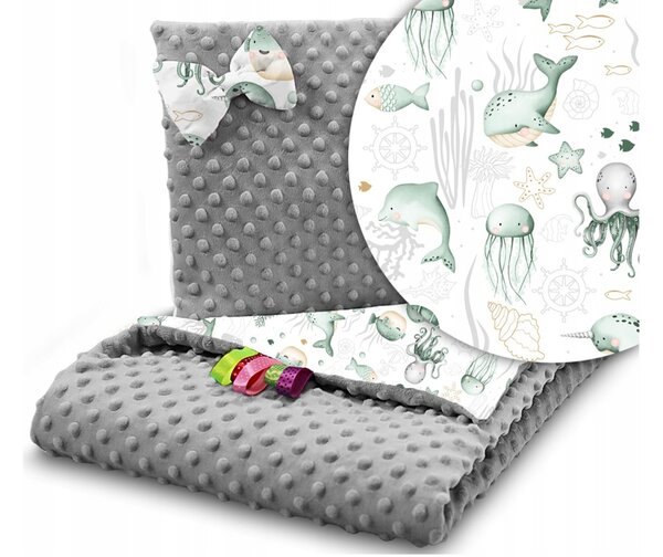 Detská deka Minky 75x100 + vankúš Farba: safari