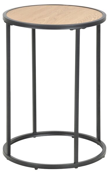 PRÍRUČNÝ STOLÍK, čierna, divoký dub, kompozitné drevo, 40/40/50 cm - Online Only obývacie izby, Online Only