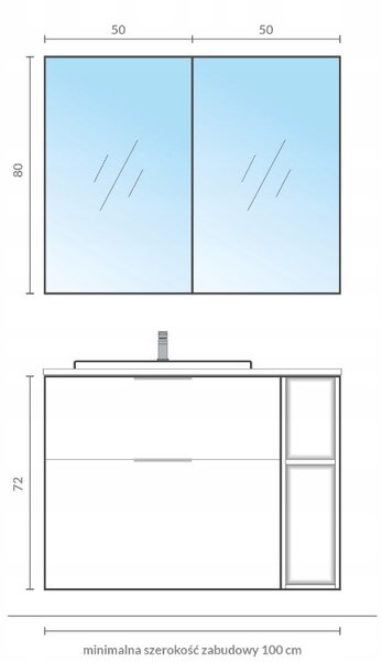 Cersanit City, otvorená spodná policová skrinka 20x45x72 cm, biela, S584-035-DSM