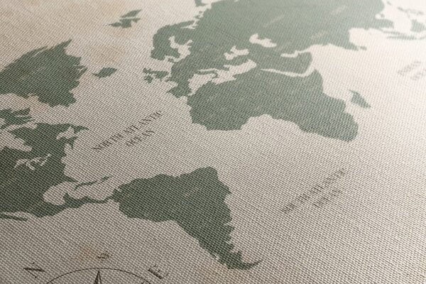 Obraz na korku decentná mapa sveta