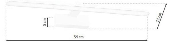 Nástenné LED svietidlo Splash, 1x LED 12w, 4000k, (60 cm), w