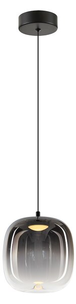 Závesné svietidlo Vaso, 1x grafitové sklenené tienidlo, (fi 15cm), b