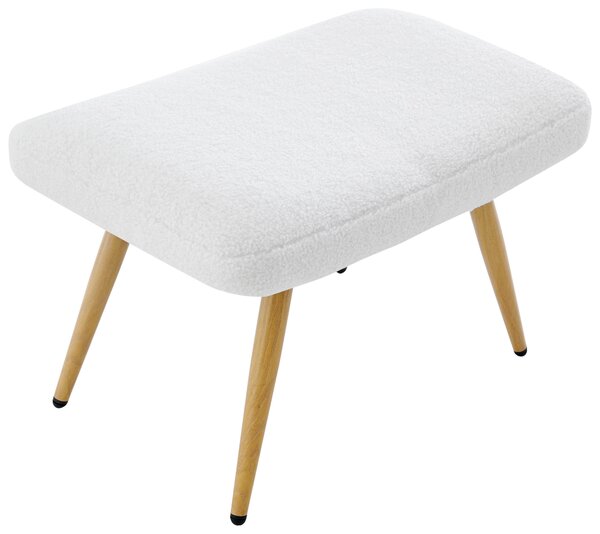 RELAXAČNÉ KRESLO S PODNOŽKOU, kov, textil, biela Ti'me - Kreslá