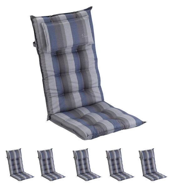 Blumfeldt Sylt, čalúnená podložka, podložka na stoličku, podložka na vyššie polohovacie kreslo, vankúš, polyester, 50 × 120 × 9 cm, 6 x čalúnenie