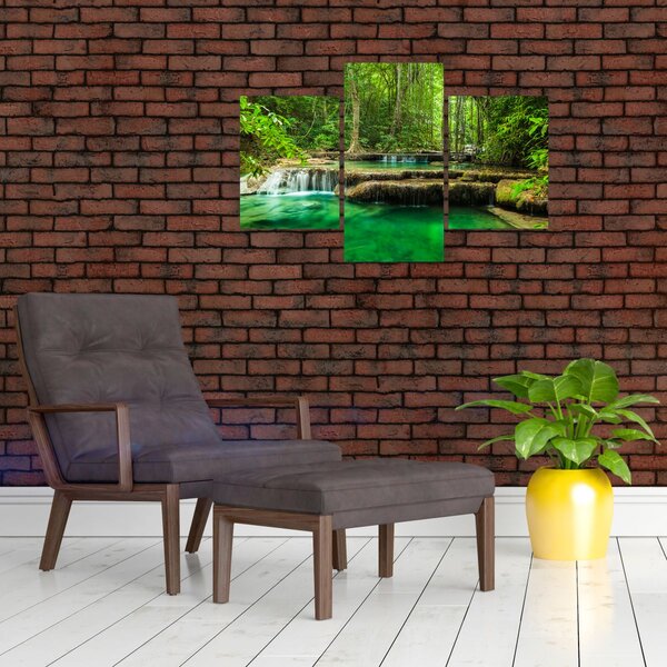 Obraz - Zelený vodopád (90x60 cm)