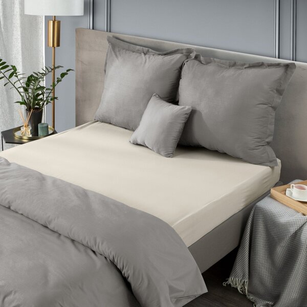 JERSEY PRESTIERADLO 220X240 CM, VÝŠKA 30 CM BÉŽOVÉ