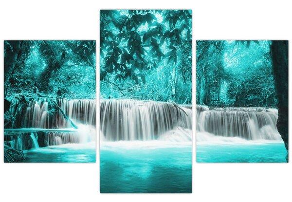 Obraz - Modrý vodopád (90x60 cm)