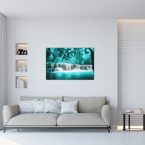 Obraz - Modrý vodopád (90x60 cm)