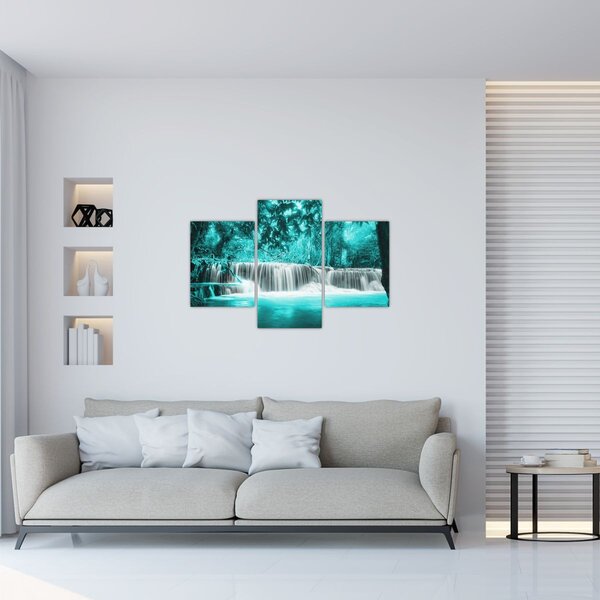 Obraz - Modrý vodopád (90x60 cm)