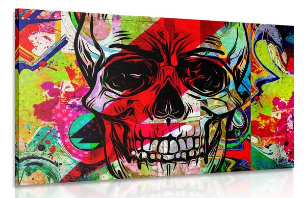 Obraz lebka v graffiti prevedení