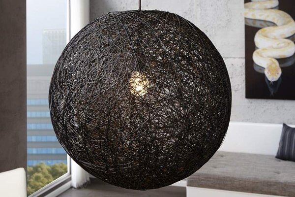 Čierna závesná lampa Cocoon Ø 60 cm »