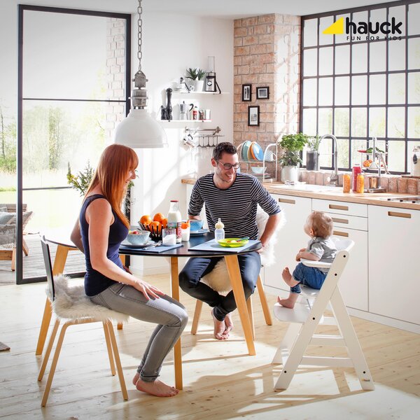 DETSKÁ JEDÁLENSKÁ STOLIČKA, buk, biela Hauck - Izby pre bábätká