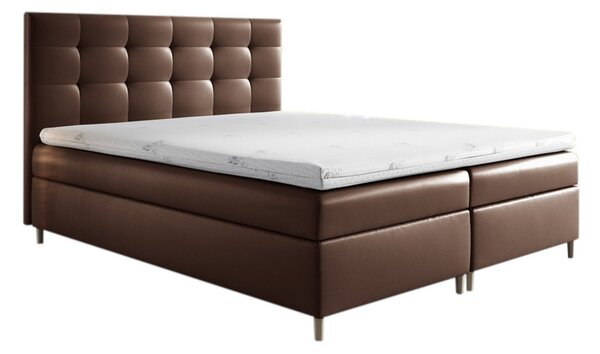 Čalúnená posteľ boxspring MARIANA + topper, 160x200, madryt 924