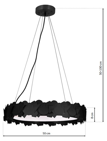 Závesné LED svietidlo Soho, 1x LED 24w, 3000k, b