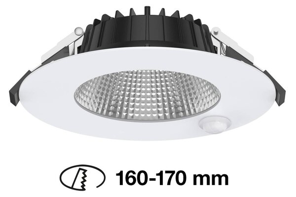 SLC Shift LED downlight Ø 18 cm biela so snímačom