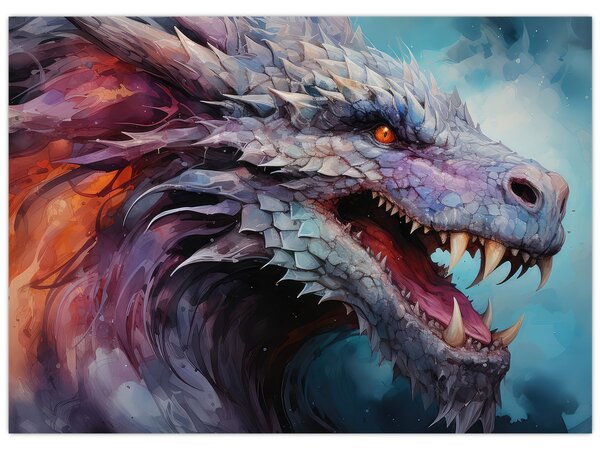Obraz - Ilustrácia draka (70x50 cm)