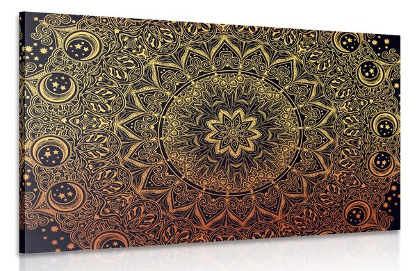 Obraz zlatá orientálna Mandala