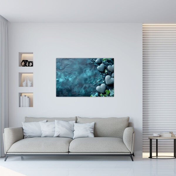 Obraz - Kamene tvaru srdca (90x60 cm)