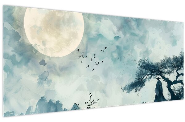 Obraz - Maľba splnu (120x50 cm)