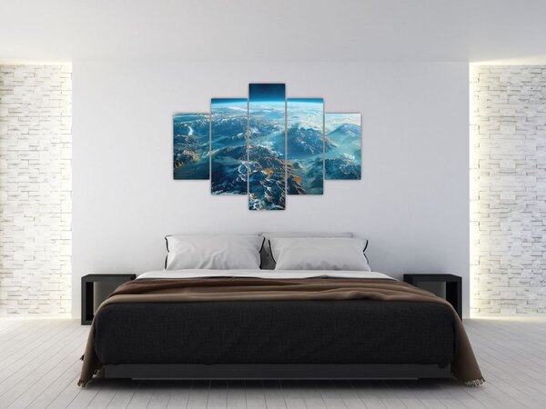 Obraz - Pohľad z vesmíru (150x105 cm)