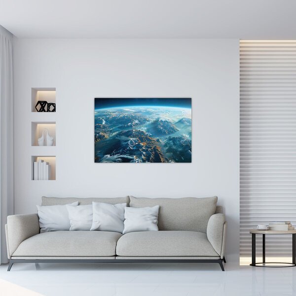 Obraz - Pohľad z vesmíru (90x60 cm)