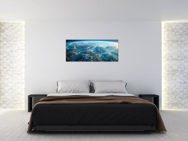 Obraz - Pohľad z vesmíru (120x50 cm)