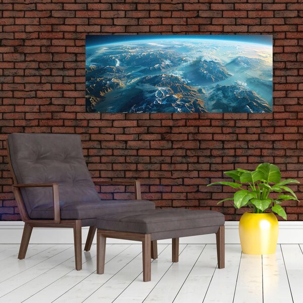 Obraz - Pohľad z vesmíru (120x50 cm)