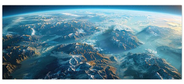 Obraz - Pohľad z vesmíru (120x50 cm)