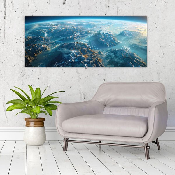 Obraz - Pohľad z vesmíru (120x50 cm)